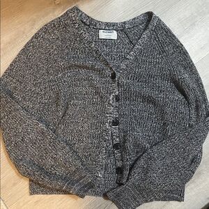 Old Navy Women's Black and Gray Cardigan